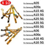 10 Power On Off Volume Side Button Flex Cable Samsung A05 A05s A06 A06s A15 A16 A25 A35 A55 4G 5G Replacement Parts Bangladesh (New)