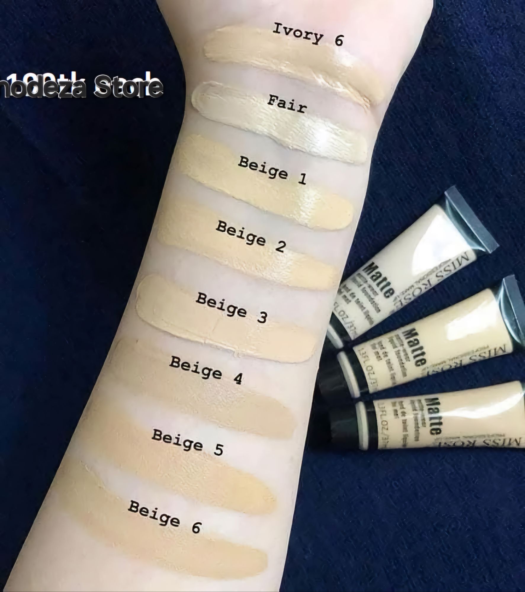 S4176576cd1ed42cab1cbd649434f03c9b Miss Rose Matte Foundation 37ml ( full coverage ) - Image 1