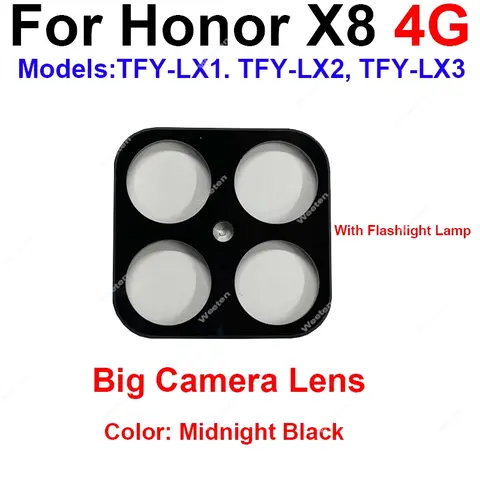 S417e5a31e4014499be615928512d456dX_480x480q75 Honor X8 4G TFY-LX1 LX2 LX3 Rear Camera Lens Glass Mainboard Cover Back Glass Lens Motherboard Frame with Lens Galss Parts (New) - Image 1