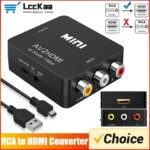 RCA To HDMI Converter with USB Cable 1080P AV To HDMI Adapter AV2HDMI AV/CVSB To HDMI-compatible AV To HDMI Switch HD-MI Adapter (New)