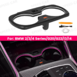 NEW LED Cup Holder Light Ambient Lighting For BMW G20 G21 G22 G23 G26 G80 G82 G83 I3 I4 Car Interior Trim Strip (New)
