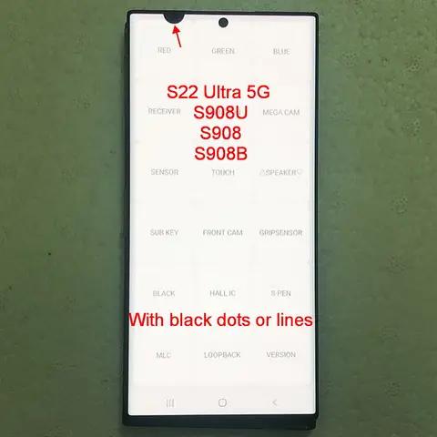 S42334737d9b14637b636b130199bf869O_480x480q75 With Defects AMOLED Samsung Galaxy S22 Ultra 5G S908U S908 S908B LCD Display Touch Screen Digitizer Assembly 100% Testing (New) - Image 1