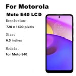 65'' LCD Motorola Moto E40 XT2159-4 LCD Display Touch Screen Digitizer Replacement Moto E40 XT2159-3 LCD With Frame (New)