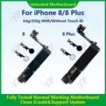 Fully Tested 100% Working Motherboard iPhone 8/8Plus Mainboard 64g/256g With/Without Touch ID Cleaned iCloud Fast Shipping Bangladesh (New)