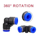 20PCS Pneumatic Quick Fitting PV 90 Degree Elbow Plastic 4mm 6mm 8mm 10mm Air Parts Pipe Push In Water Quick Connector 2 Way (New)