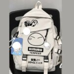 Black White That Time I Got Reincarnated as a Slime Anime School Bags Large Capacity Backpacks Girls Boys Student Kids Teens (New)