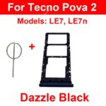Sim Card Tray Holder Reader Tecno Pova 2 3 4 Pro Neo Sim Card Tray Slot Card Reader SIM Card Replacement Repair Parts (New)