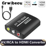 HD 1080P AV to HDMI RCA To HDMI Composite Adapter Converter With USB Cable CVBS AV Adapter For N64 Wii PS1/2/3 Xbox One SNES Etc (New)