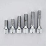 4PCS M12x1.25 Cone Shaped Wheel Lug Bolts 26 28 35 40 45 50mm Shank for Peugeot Fiat Alfa Romeo Suzuki Lancia 17mm Hex Lugs Nuts (New)