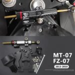 For Yamaha MT-07 MT07 MT 07 FZ-07 FZ07 Motorbike Steering Damper Kit Mounting Bracket Holder Shock Absorber Direction Damping (New)