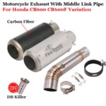 Slip On For Honda CBF600N CB600 CB600F Variation Hornet 600 Motorcycle GP Exhaust Escape Middle Link Pipe Muffler Moto DB Killer (New)