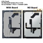 Original LCD Screen LG Version Microsoft Surface Pro 4 pro4 1724 LCD Display Touch Screen Assembly Pro 5 +Transfer Cable (New)