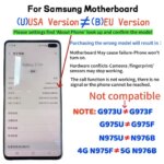 Fully Tested Unlocked For Samsung Galaxy Note 10 Plus N975F N975U N975FD N976B Logic Board Note10 Plus Working Well Motherboard (New)
