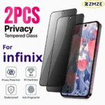 2Pcs Tempered Glass Privacy infinix Hot 60 40 Pro 50i 40i 30i 50 60i 4G 50 Pro 4G 30 20 Play NFC 20 5G 20i 20S Scratch Proof (New)