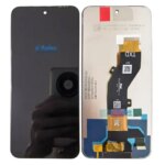 Black 667 Inch Tecno Spark Go 1 KL4 Tecno Pop 9 4G LCD Display Touch Screen Digitizer Panel Assembly Replace  With Frame (New)