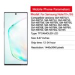 Super AMOLED Display For Samsung Note 10 Plus 4G 5G Display Touch Screen Note10+ N975F N976F LCD Support S Pen Fingerprint Work (New)