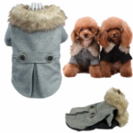 Pet Dog Clothes Winter Woolen Coat with Fur for Puppy Medium Dogs Autumn Cat Dog Jacket XS-3XL Fleece Woolen Coat Pet Products (New)