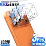 3 Cover Camera Lens Protection Tempered Glass Film iPhone 17 Pro Max Air 14 11 15 16 Plus 12 13 Mini Lens Protectors Bangladesh (New)
