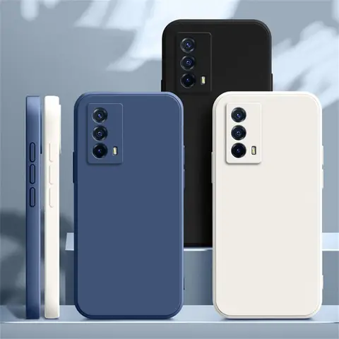 S475e7b8488bf433ab9674358d49fa7a0h_480x480q75 Original Case VIVO IQOO Z5 X Z5X Coque Camera Protection Square Liquid Silicone Soft Luxury Ultrathin Shockproof Cover Funda (New) - Image 1