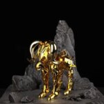 CS Model Saint Seiya Myth Cloth Aries Totem Object Anime / 24K Version Gold Knights Of The Zodiac Action Figure {In Stock} (New)