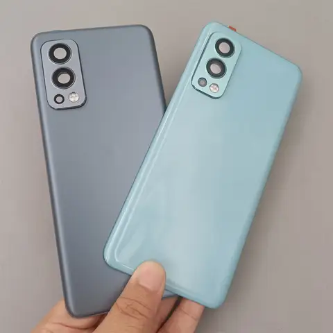 S47e91c2eb11e4dfb81810fc68aa74957x_480x480q75 Original Back Cover Oneplus Nord 2 5G DN2103 Glass Battery Case Rear Door Housing Lid Panel Shell Repair Parts +Camera Lens (New) - Image 1