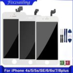 AAA+ LCD Display iPhone 6 7 8 6S Plus Touch Digitizer Repair iPhone 5 5C 5S SE Screen No Defect+Tempered Glass+Tools Bangladesh (New)