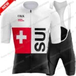 2026 Swiss National Team Cycling Jersey Set Switzerland Cycling Clothing Men Road Bike Shirts Suit Bicycle Bib Shorts MTB Wear (New)