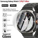 Tempered Glass For Samsung Galaxy Watch 7 40mm 44mm/FE 40mm HD Screen Protector For Galaxy Watch 7 Ultra 47mm Accessories Protec (New)