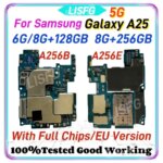 For Samsung Galaxy A25 A256B A256E Motherboard  Full Chips Android OS Unlocked 8GB+256GB Logic Board 6GB/8GB+128GB Mainboard 5G (New)