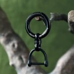 Titanium 360° Rotatable Keychain Keychains 32MM Key Ring Multicolor Titanium Keyring Accessories EDC Outdoor Tool (New)