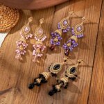 New Womens Vintage Ethnic Gold Color Crystal Earring Indian Jhumka Bell Long Tassel Earrings Brincos Luxury Party Jewelry (New)