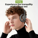 HTC HP06 Bluetooth V60 Wireless Open-Ear Headphones Foldable Punchy Bass Headset PC Laptop Phone TV Lightweight Hollow Airy (New)