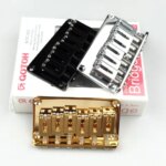 Genuine Original GOTOH GTC102 Electric Guitar Fixed Bridge With Steel Saddle Finish Chrome Black Gold (New)