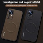 Luxury Leather Texture Magnetic Phone Case Xiaomi 12T Pro Xiaomi12TPro 5G Silicone ShockProof Protective Back Cover Coque (New)