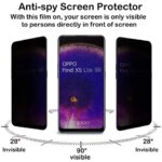 Anti Spy Screen Protector OPPO Find X5 Lite Privacy Tempered Glass 9H Anti Peep Scratch High Aluminum Case Friendly (New)