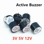 10PCS 3v 5v 12v Active Buzzer Magnetic Long Continous Beep Tone 12*9.5mm new and original (New)