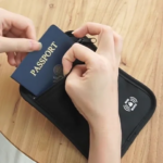 RFID Blocking Travel Passport Wallet With Locking Hook Zipper Card Holder Case Key Pouch Waterproof Storage Bag (New)