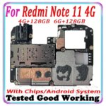 100% Original Unlocked Mainboards For Xiaomi REDMI note 11 4G Motherboard Main Circuits Board 256GB 512GB For REDMI note 11 4G (New)