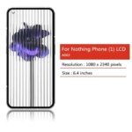 655”inch OLED Nothing Phone (1) LCD Nothing Phone1 A063 Screen Frame+Touch Digitizer Nothing Phone One LCD (New)