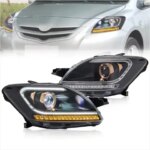 Upgrade Car Headlights Car Led Headlights Assembly Modified Daytime Running Lights Assembly for Toyota Vios 2008 (New)