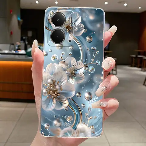 S4c0baadc1636402ea3b4ac3faeeb4aa9x_480x480q75 Realme P3 5G Phone Case Luxury Fashion Butterfly Flowers Clear Soft TPU Silicone Jelly Back Cover RealmeP3 P 3 5G Casing (New) - Image 1