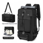 55L Large Capacity Travel Bag For Men 15.6 Inch Laptop Suitcase Backpack Multi-function Waterproof Backpack Outdoor Camping Bags (New)