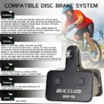 BUCKLOS Bike Brake Pad Resin Disc Pads For SHIMANO B01S Wear-resistant MTB Bicycle Hydraulic Brake Pad for B03S B05S Brake Parts (New)