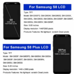 TFT Screen Samsung S8 G950FD LCD Display Digital Touch Screen With Frame Samsung S8+ S8Plus G955 Screen Replacement Part (New)