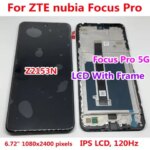 ZTE Nubia Focus Pro 5G Z2153N LCD Display Touch Screen Digitizer Assembly with Sensor Frame (New)