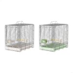 Stainless Steel Folding Bird Cage Portable Travel Carriers Easy Transportation Cage For Small Pet Outdoor Use P9YB (New)