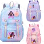 Aphmau Backpack Cartoon Fashion Lightweight Student School Bag Boys Girls Durable Nylon Large Capacity Travel Backpacks Gift (New)