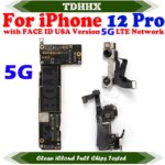 Working Well Mainboard for iPhone 12 Pro Motherboard 512GB 256G CleaniCloud Full with Face ID Main Logic Board Ok (New)