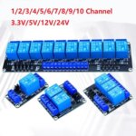 1/2/3/4/5/6/7/8/9/10 Channel 5V/12V/24V Relay Module High/Low Level Trigger Optocoupler Isolation 1NO+1NC 10A 30VDC 250VAC (New)