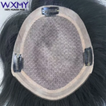 Silk Base With Clip Mens Wig Male Hair Prosthesis Breathable 100% Human Hair For Men System Natural Hair Piece Toupee Men Wig (New)